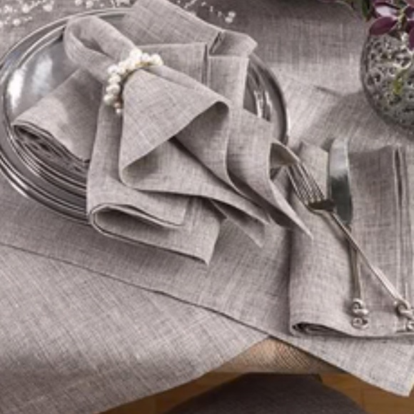 Classic Cottagecore Natural 16” Cotton Square Napkins Monogram Ready New 6-Set/2 - Picture 1 of 10